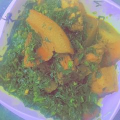 A picture of Edikang ikong: vegetable soup.