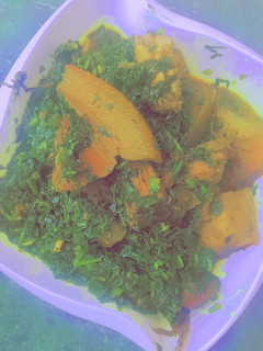 A picture of Edikang ikong: vegetable soup.