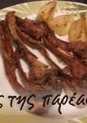 A picture of Oven-Baked Lamb or Goat Chops.