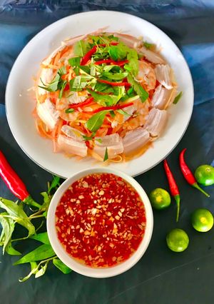Hình của món Nước mắm trộn gỏi.