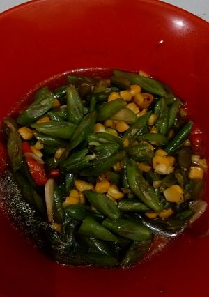 Foto resep Tumis buncis jagung pedas saori