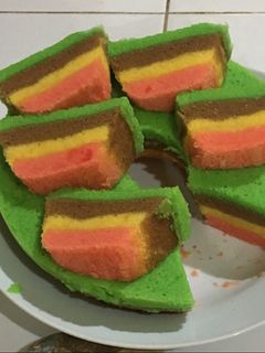 Foto resep Bolu kukus pelangi