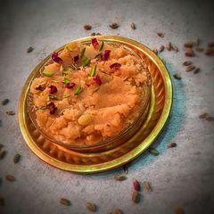 A picture of Baisakhi celebration (Suji ka halwa).
