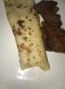 Pancake with sauced beef