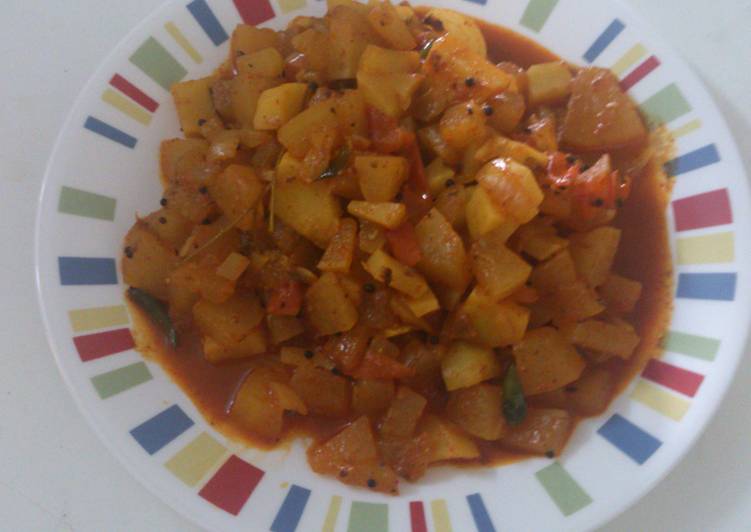 Healthy Recipe of Ash gourd   tomato curry