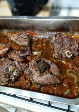 Una foto de Cordero braseado al horno