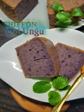 Cara Mudah Membuat Resep Chiffon (tepung) Ubi Ungu yang  Bikin Ketagihan Anti Ribet, Mantap Sekali