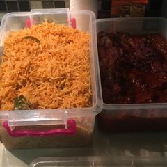 A picture of Jollof Rice.