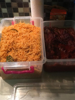 A picture of Jollof Rice.
