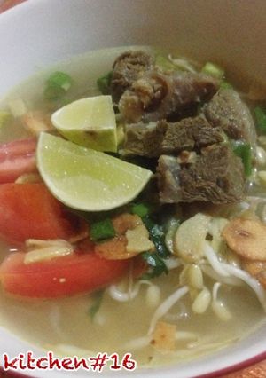 Foto resep Soto sapi seger kuah bening