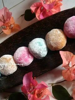 Foto resep Mochi Pelangi Santan isi Kacang Tanah
