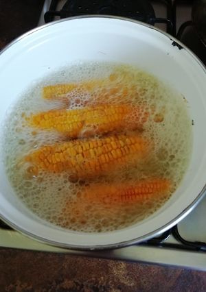 Főtt kukorica recept fotója