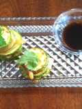 Torres de calabacitas con salmón