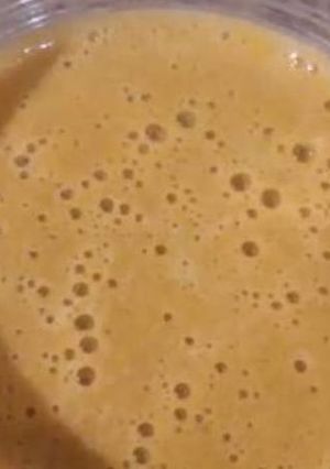 A picture of Orange Broccoli Collard Greens Smoothie.