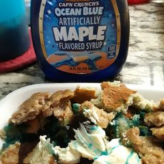 Captain Crunch Pancakes and Syrup! A picture of Captain Crunch Pancakes and Syrup!.