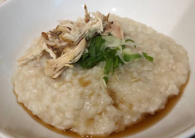 Chinese chicken congee (bubur ayam chinese)