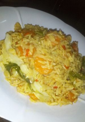 A picture of Vegetable jollof rice.
