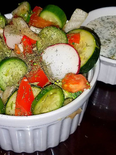 A picture of Mike's Super Simple Side Cucumber Dill Salad.