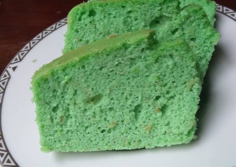 Chiffon Pandan Keju Keto