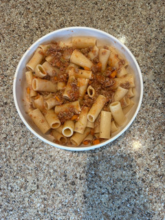 A picture of Rigatoni Bolognese! 🇮🇹.