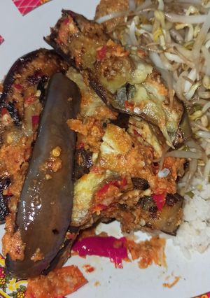 Foto resep Terong bakar sambal gembus (low calorie)