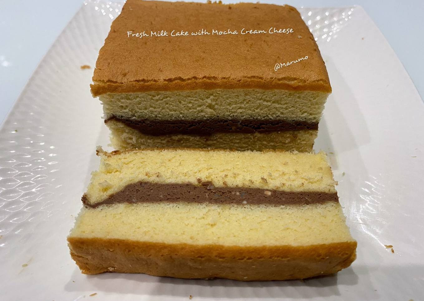 Fresh Milk Cake with Mocha Cream Cheese