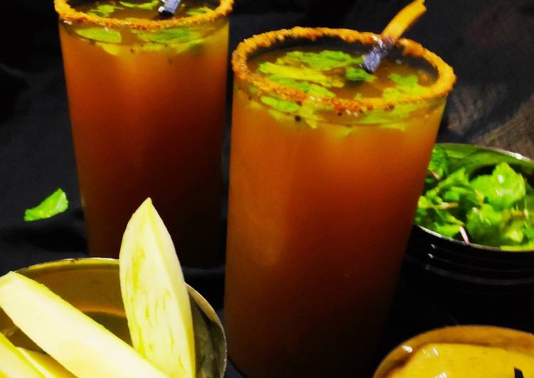 Easiest Way to Make Homemade Roasted aam pudina panna