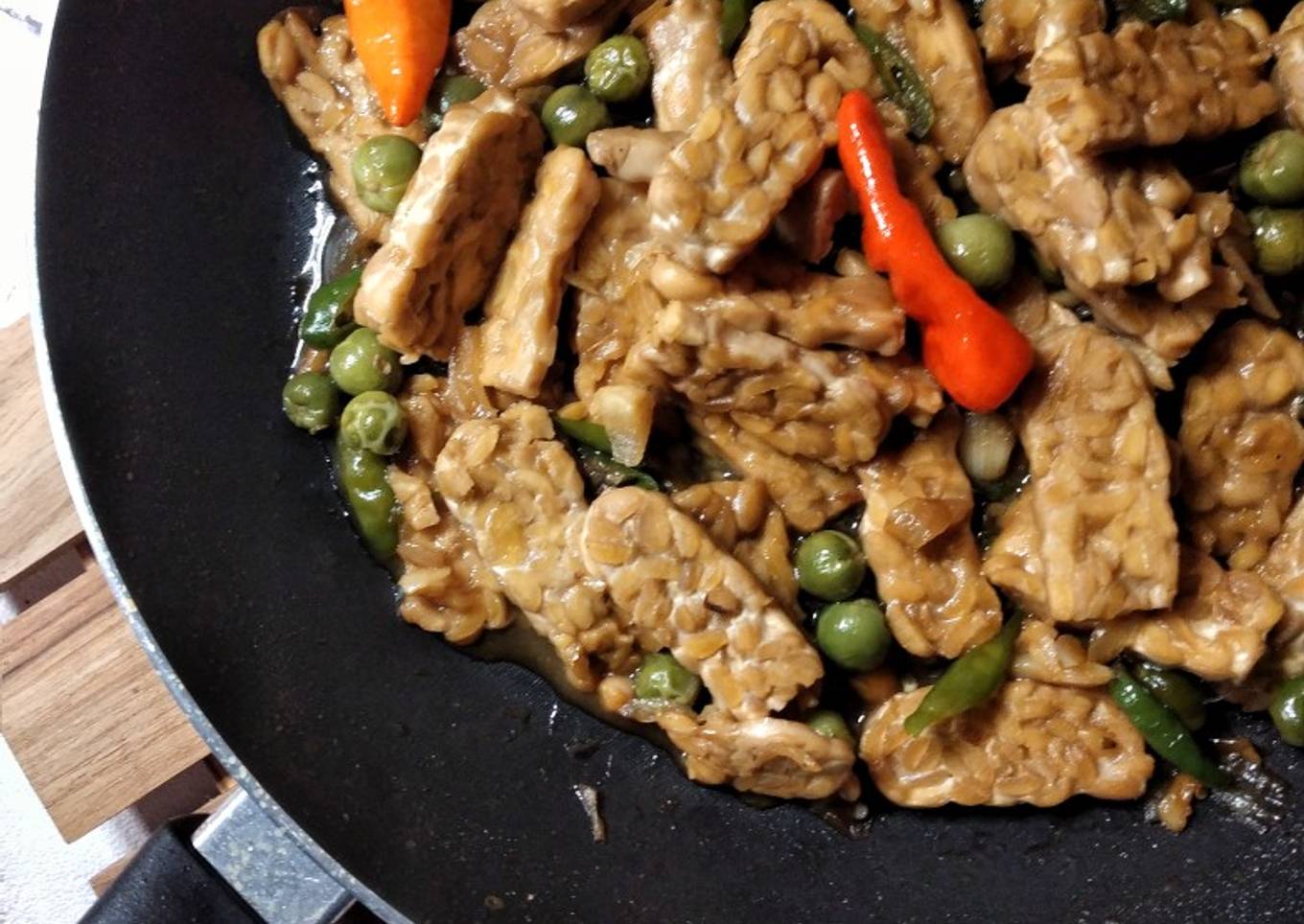 Tumis Tempe Leunca Gurih Manis