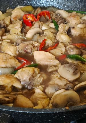 Foto resep Ayam Jamur Tumis Mentega