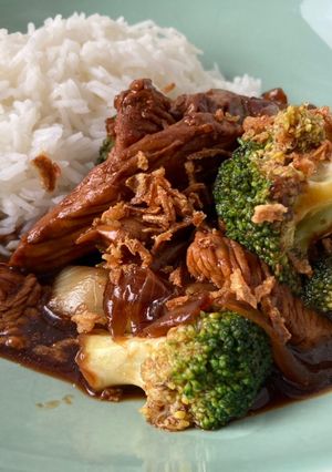 Una foto de Stir-fry de pavo con brócoli