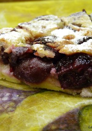 Una foto de Clafoutis de cerezas