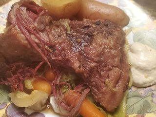 Brad's homemade corned beef brisket