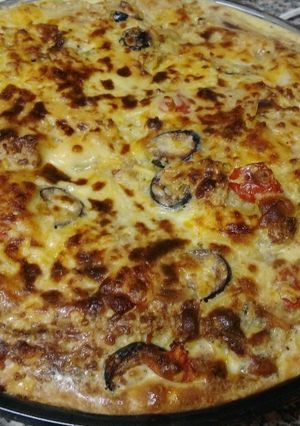 صورة لوصفة كيكة بيتزا 🍕 (حادق)