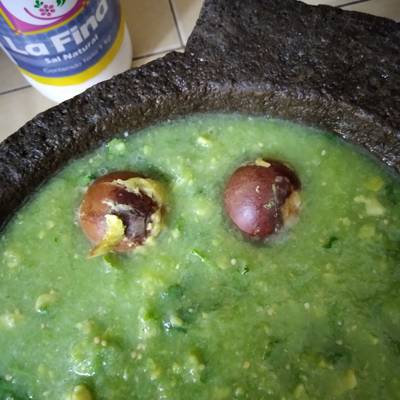 Salsa verde con aguacate Receta de Eduardo Vasconcelos- Cookpad