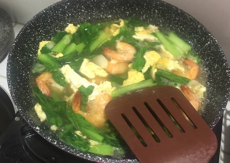 Tumis Udangš¤ Pakcoy Telur Sederhana