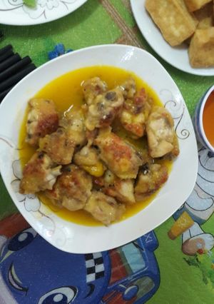 Hình của món Gà Sốt Chanh Dây.