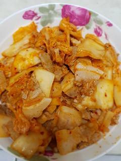 韓式泡菜炒豬五花肉 的食譜成品照片