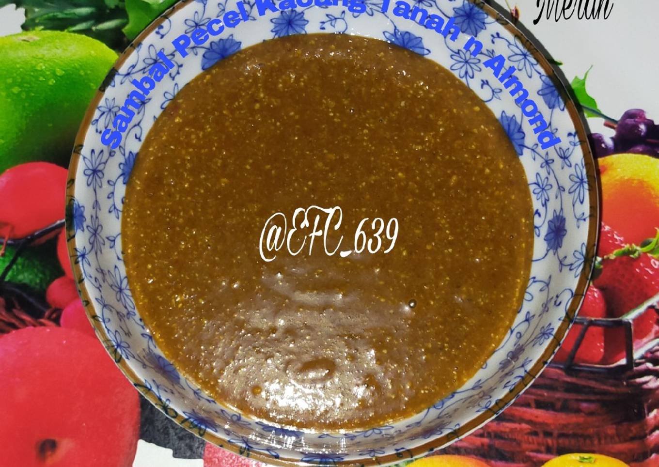 Sambal Pecel Kacang Tanah n Almond Bumbu Dasar Merah