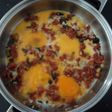Desayuno futbolero a lo ranchero con tortilla de chorizo, poblano, cebolla y huevos