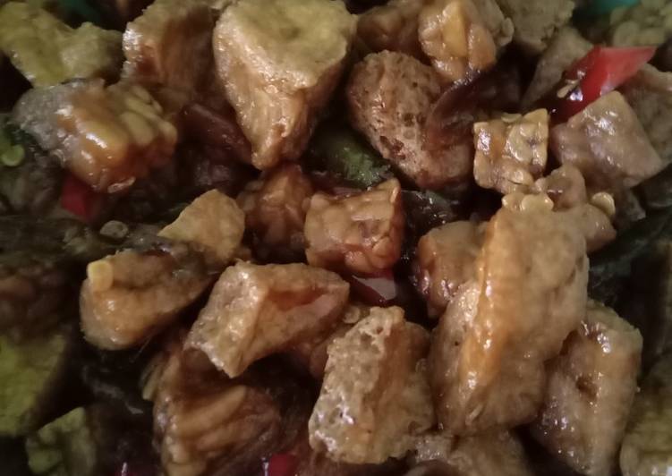 Resep Oseng tahu tempe asam manis pedas, Lezat Sekali