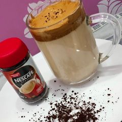 A picture of Dalgona coffee.