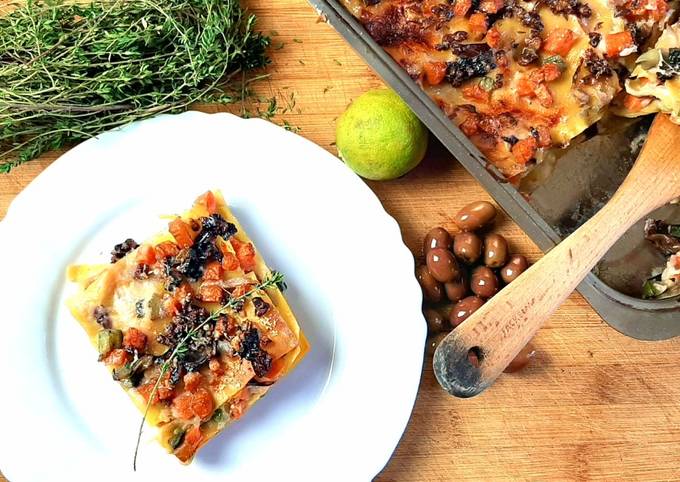 Ricetta di Preferito Lasagna vegetariana con dadolata di verdure