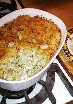 A picture of Broccoli Herb Mac & Cheese Bake.