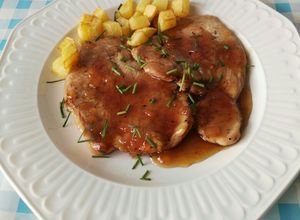 Foto principal de Pechuga de pavo con salsa de miel