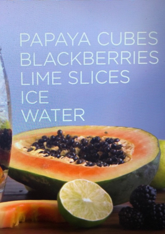 Una foto de Infusión Papaya-Frambuesas-Limón
