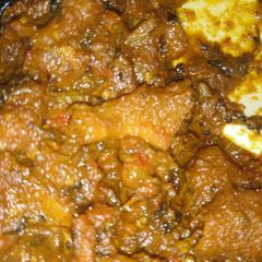 A picture of Ojly meat of goat s🐐 stomach.