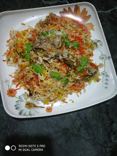 A picture of Chicken Biryani.
