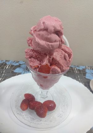 A picture of Strawberry ice cream.