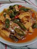 Ikan Asin Dan Tahu Masak Cabe Hijau