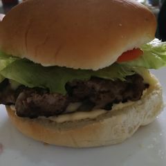A picture of Homemade burgers.